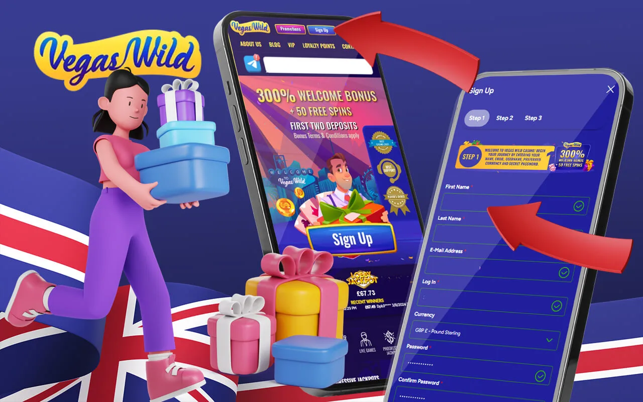 New user bonus from Vegas Wild United Kingdom casino